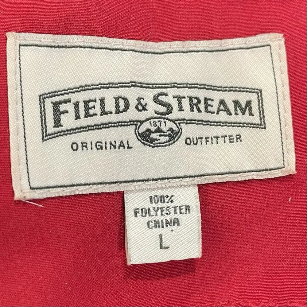 Field & Stream Puffer Vest Men's Large Red Insulated Quilted